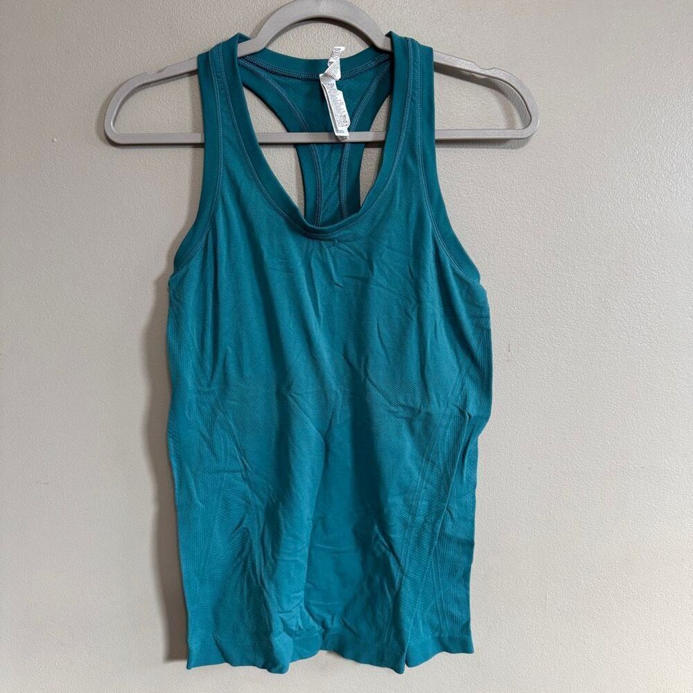 Athleta women’s momentum seamless tank teal size medium